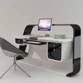 Trueliving Lovely White Office Table Living Room H 14 x W 33 x D 33